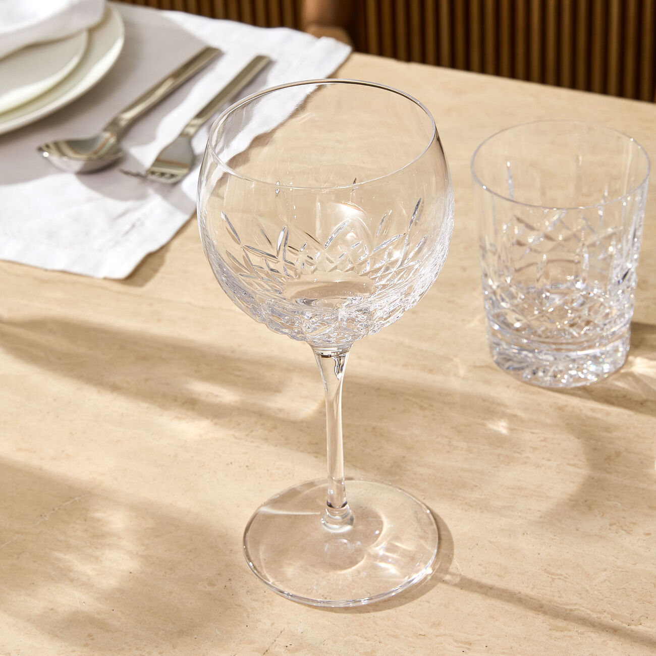 waterford lismore essence wine glass clear set of 2