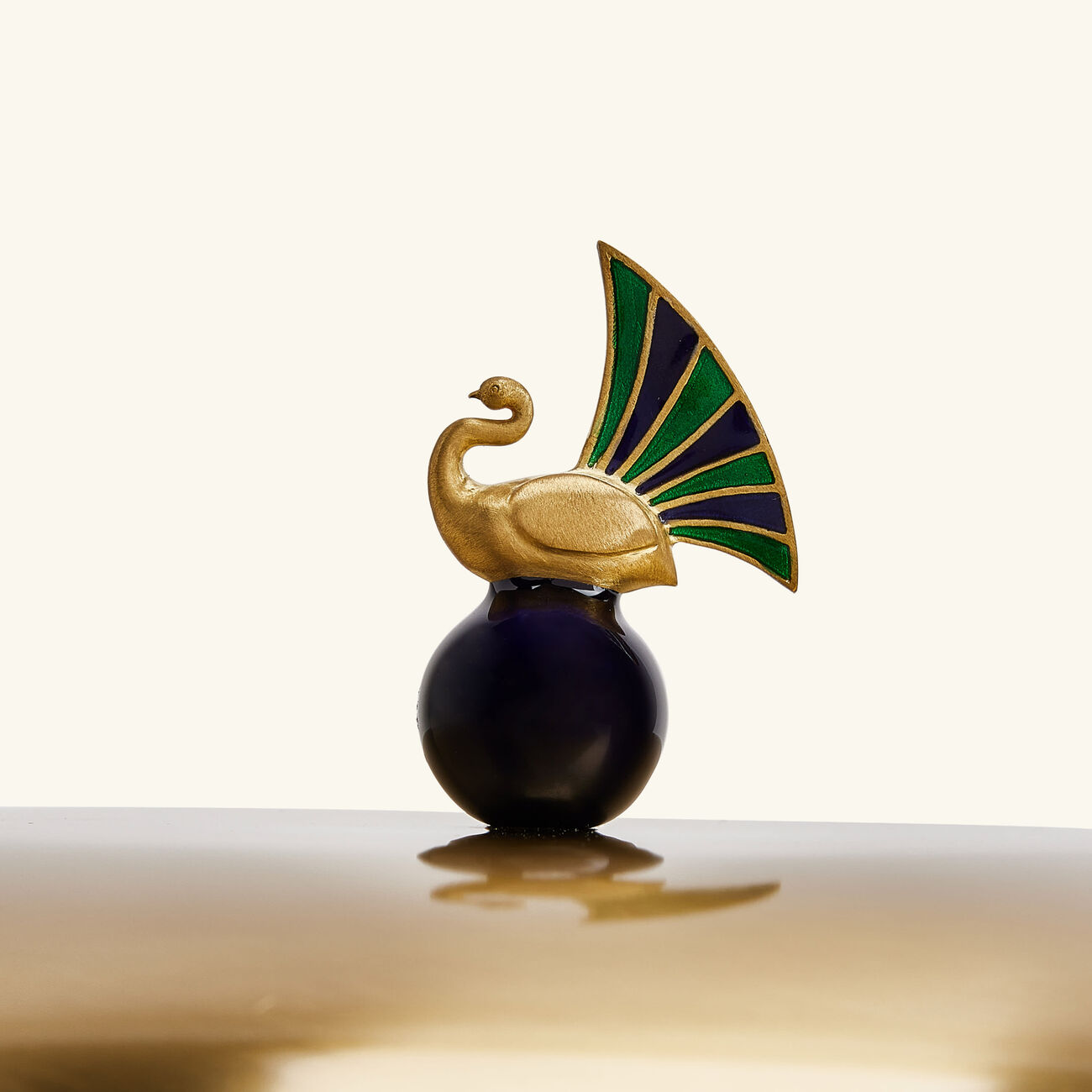 ira udaipur mayur serving pot with lid gold 21cm