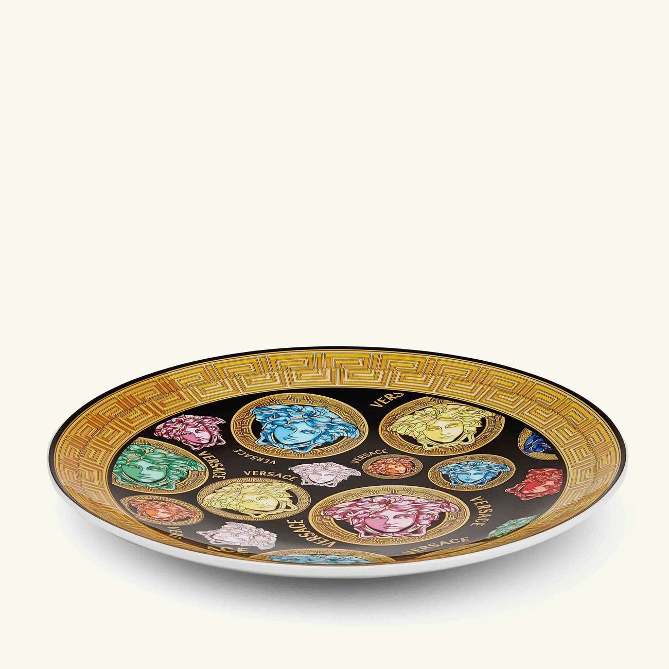 versace medusa amplified bread butter plate round green 17cm