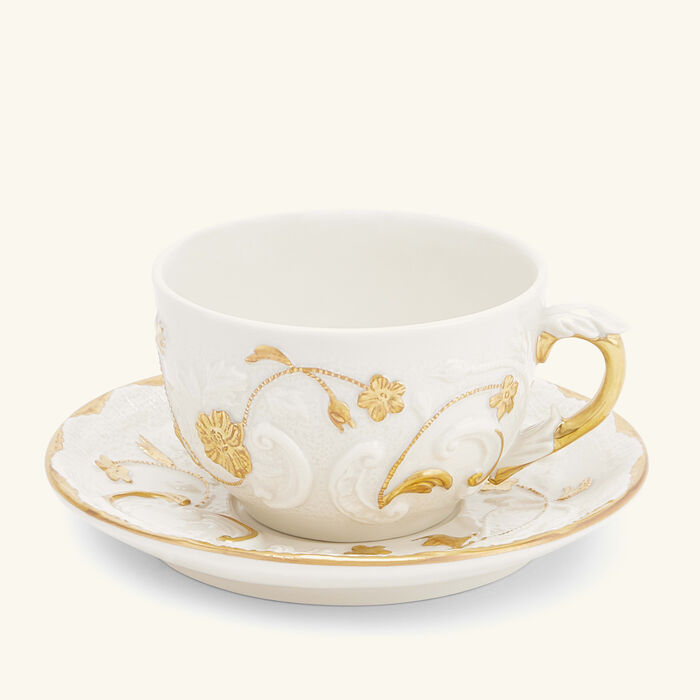 villari taormina coffee cup saucer white