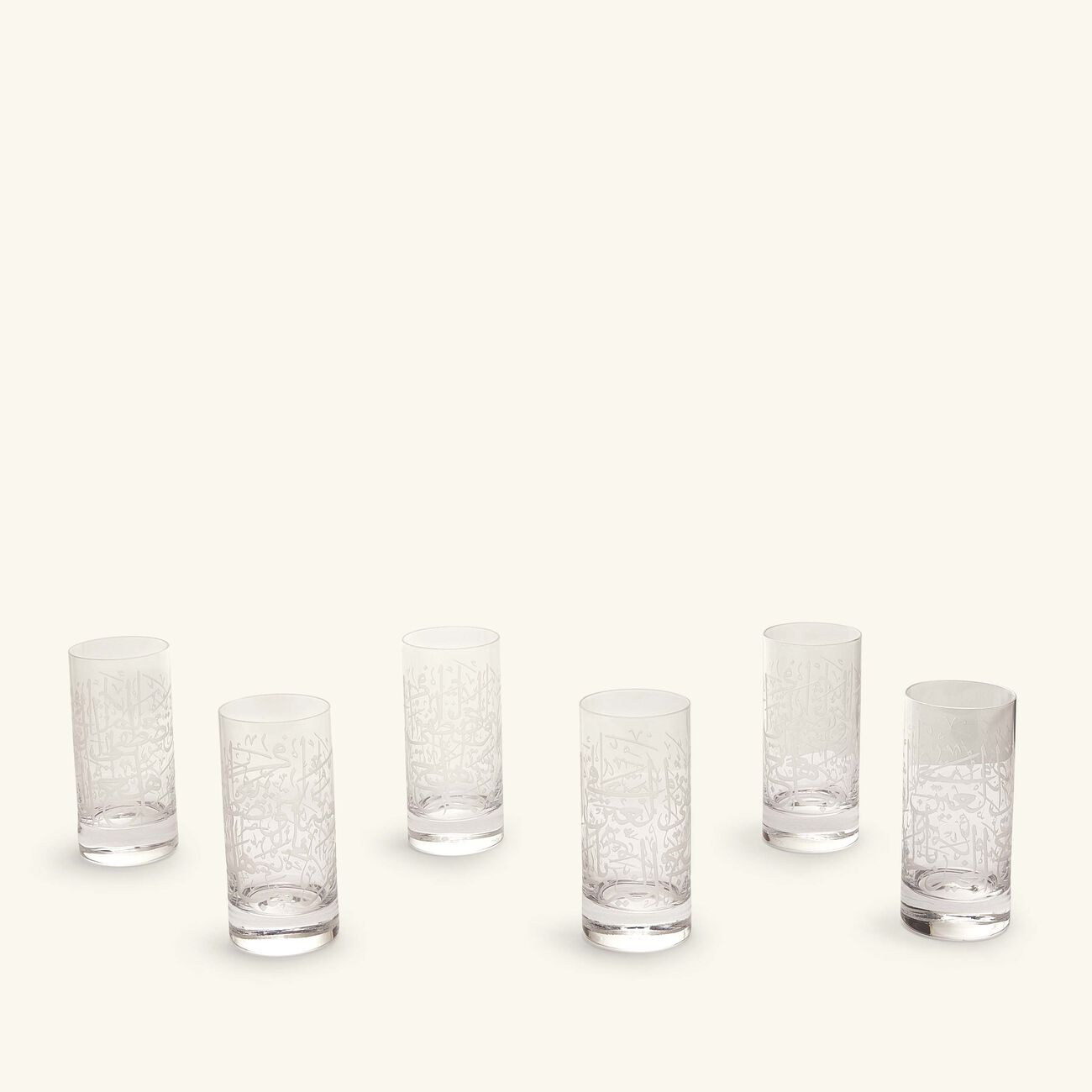 dimlaj thuluth tall tumbler clear set of 6