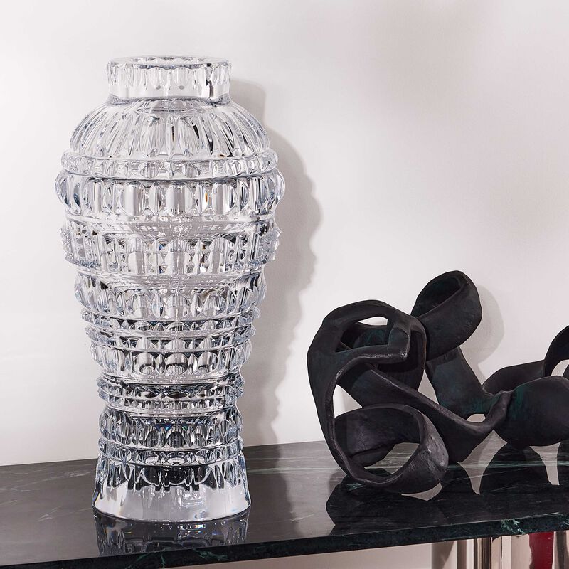 baccarat new antique amphora vase clear large