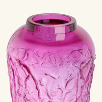 lalique mures vase large pink