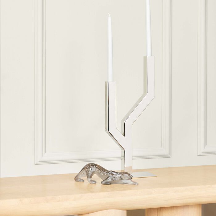 christofle arborescence candelabra stainless steel