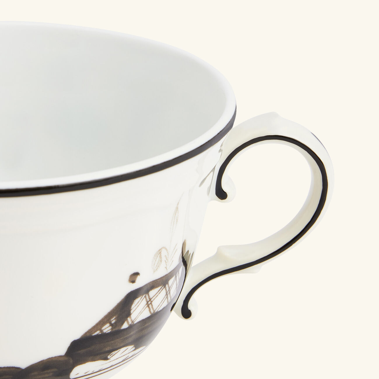 Antico Doccia Tea Cup Black ginori 1735 antico doccia tea cup black