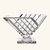 mario cioni c crystal v shape centerpiece clear