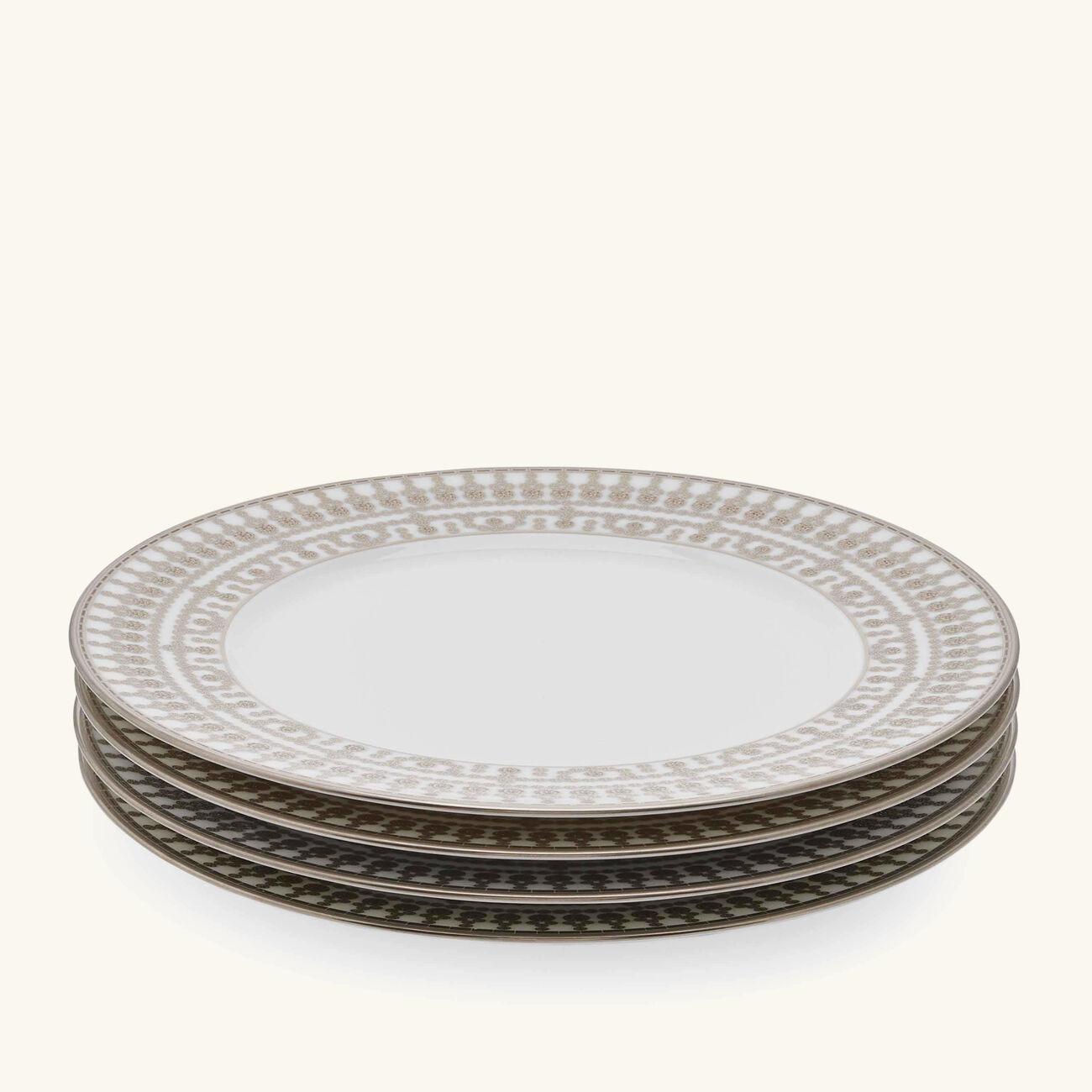 haviland tiara dessert plate round silver 22cm set of 4