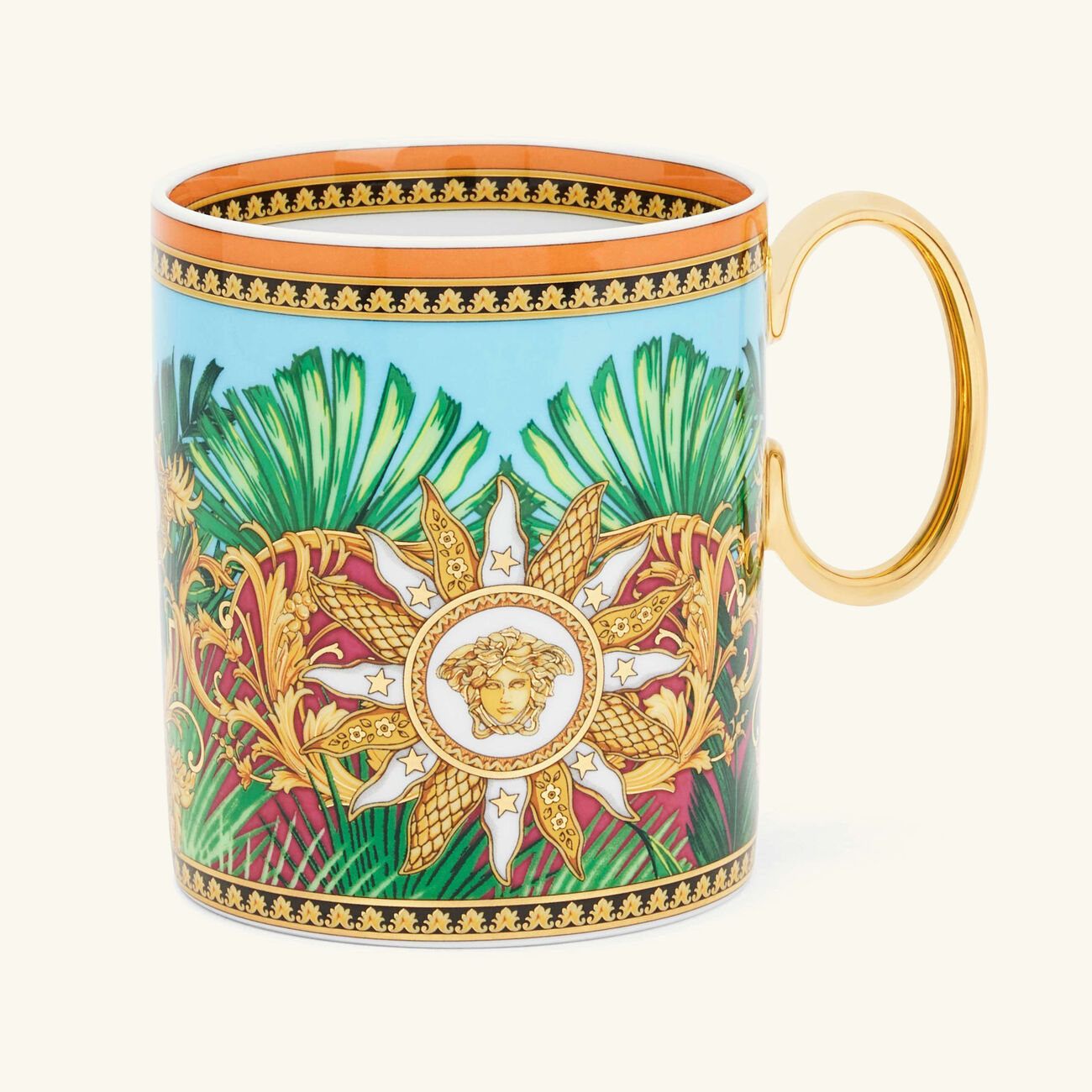 versace jungle animalier mug blue