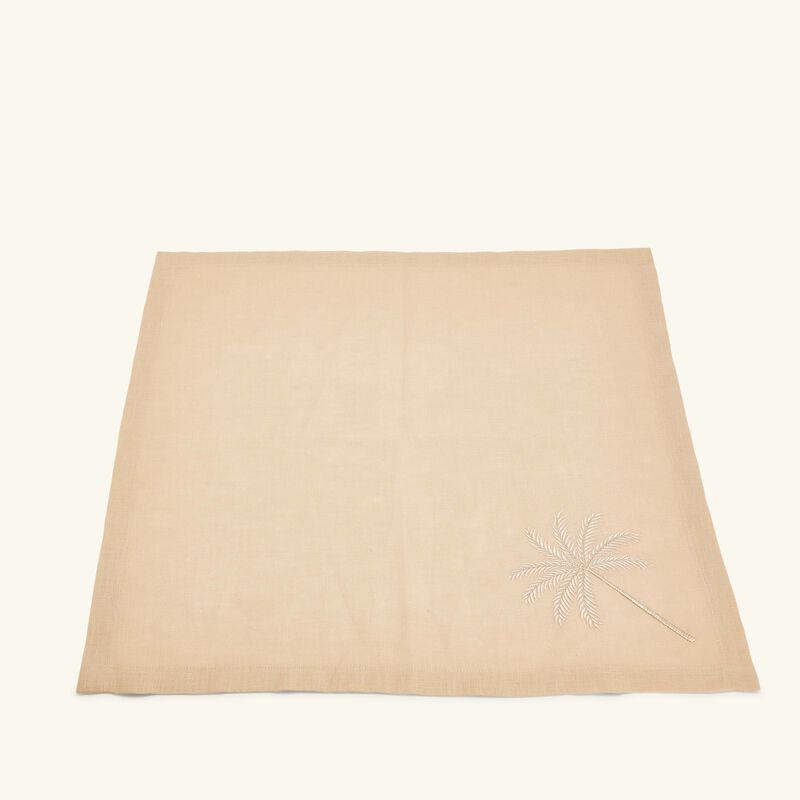 catherine denoual palm tree napkin brown