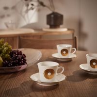 dimlaj qamar tea cup   saucer white set of 6