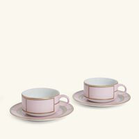ginori 1735 diva tea cup saucer pink set of 2