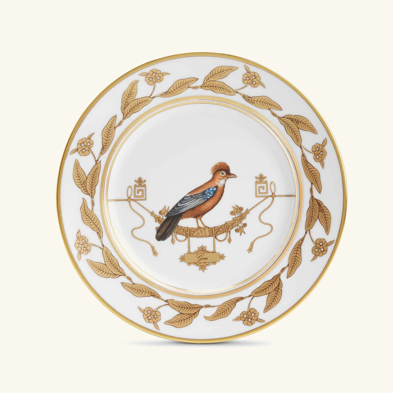 جينوري 1735 طبق الحلويات فوليير جياي دائري باللون الذهبي 22 سم