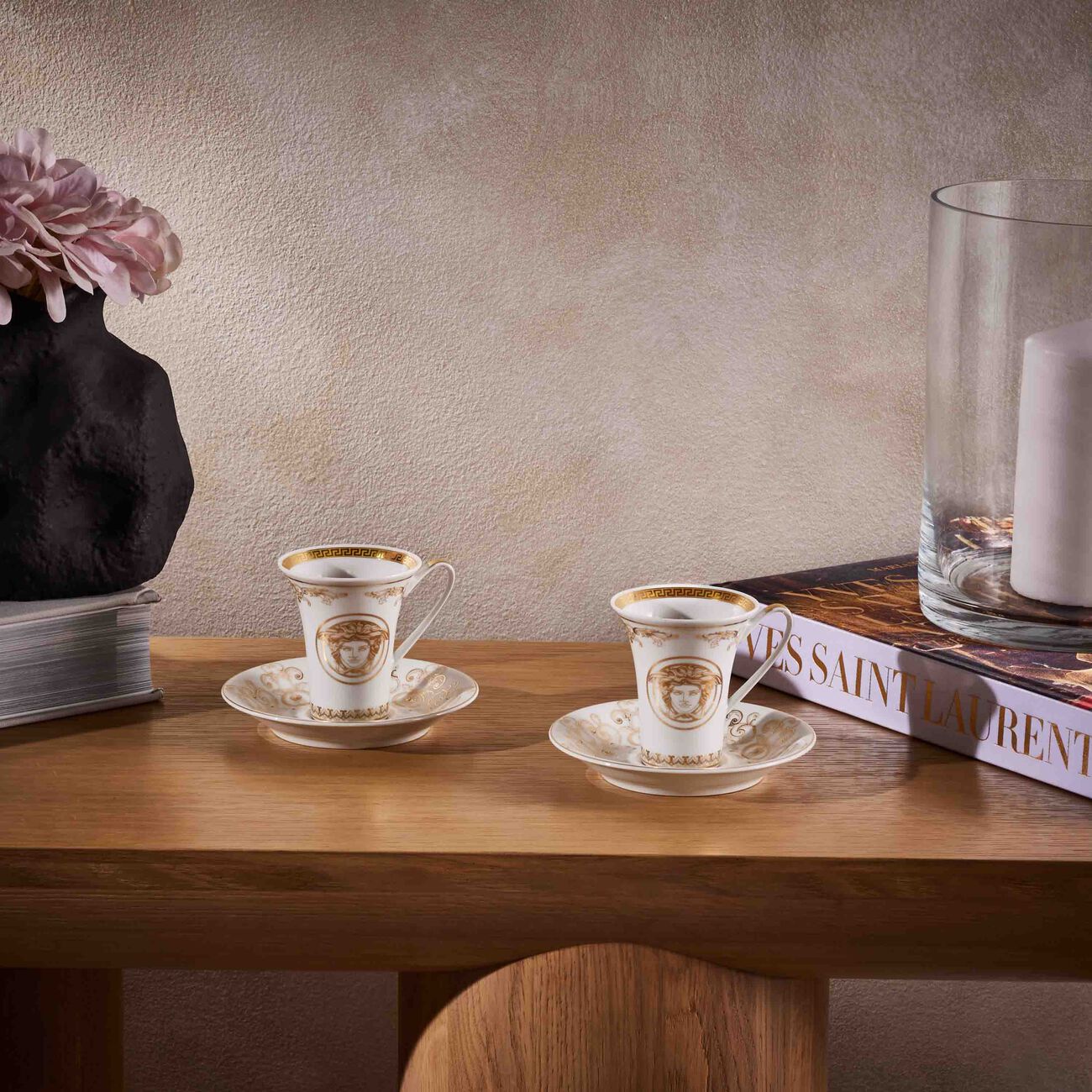 versace medusa gala coffee cup saucer white set of 6