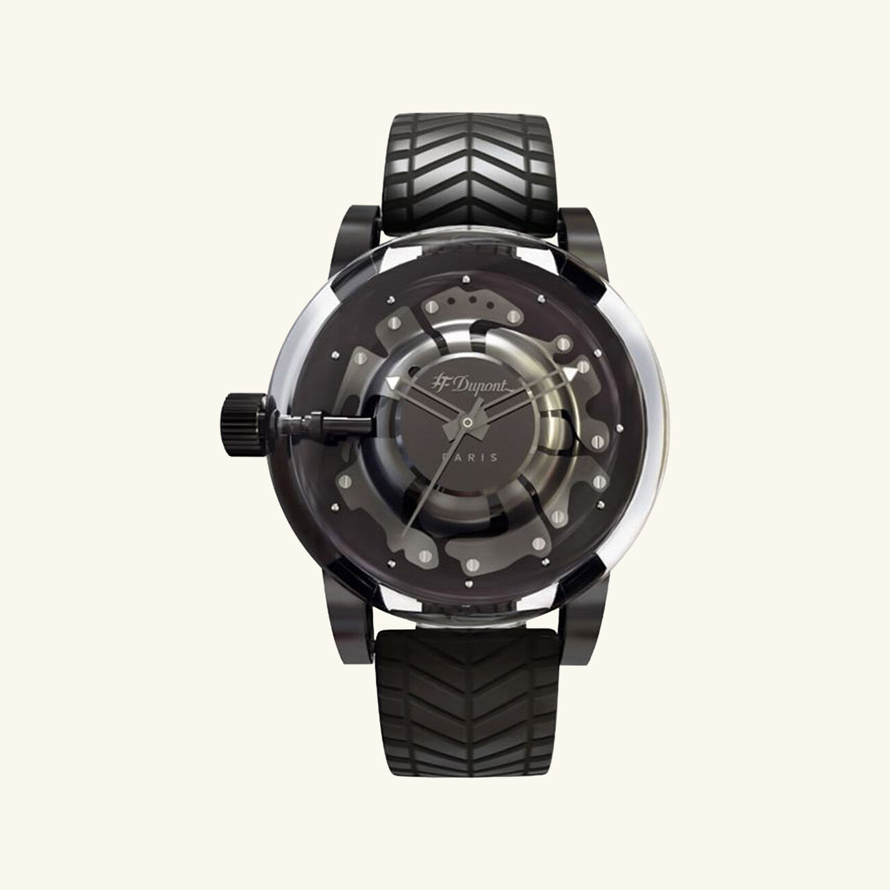 st dupont hyperdome uhr be extreme watch black