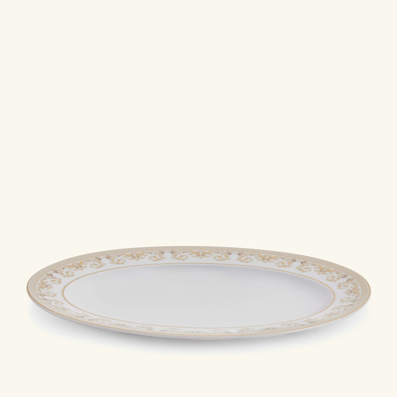 versace medusa gala serving platter oval white 34cm