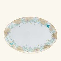 bernardaud feerie michael cailloux oval platter pink 38cm