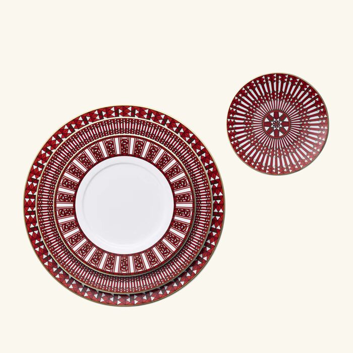baccarat arcadia soup plate red 23cm set of 2