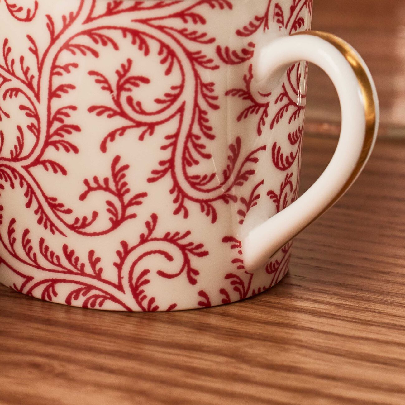bernardaud collection braqueni coffee cup saucer red set of 2