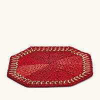 kim seybert louxor coaster red set of 4