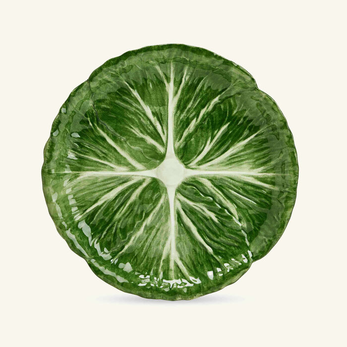les ottomans radicchio side plate round green 22cm