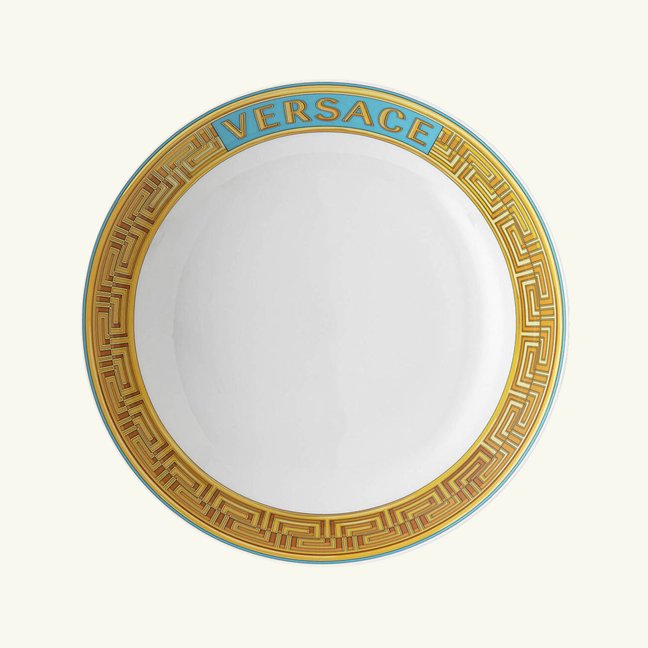 versace medusa amplified blue coin soup plate blue 21cm