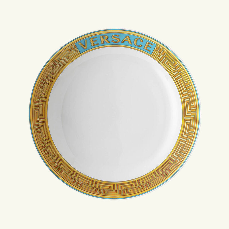versace medusa amplified blue coin soup plate blue 21cm