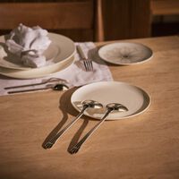 christofle aria salad serving fork silver plated