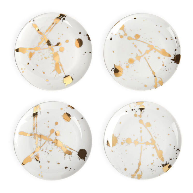 1948 Serving Plate Round White 16cm Set Of 4 jonathan adler 1948 serving plate round white 16cm set of 4