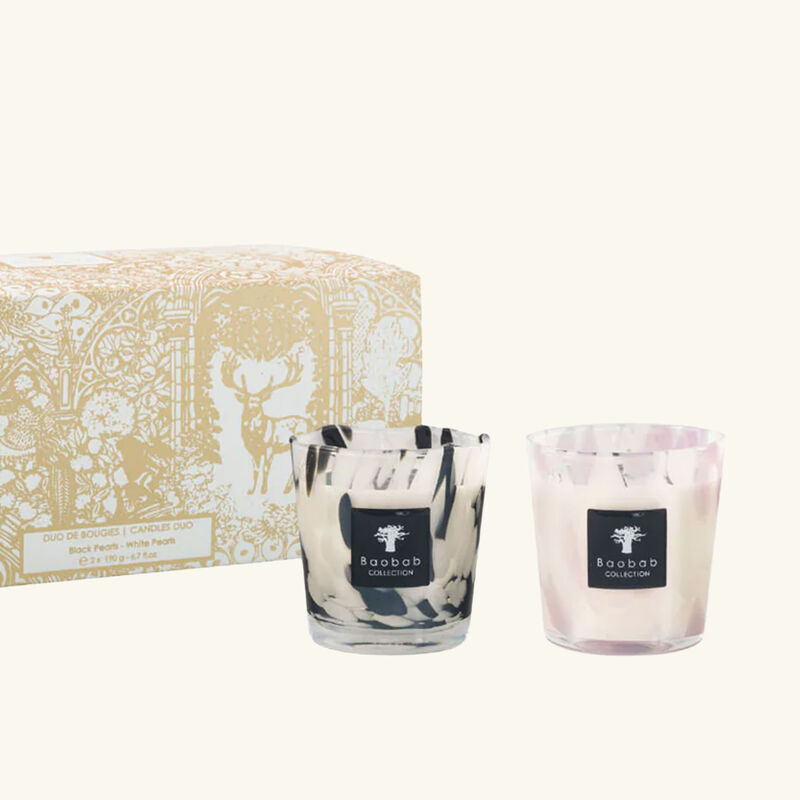 Pearls Duo Candle Max 08 Gift Set baobab collection pearls duo candle max 08 gift set