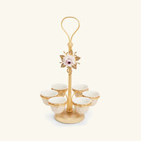 villari peacock extravaganza arabic coffee cup holder gold