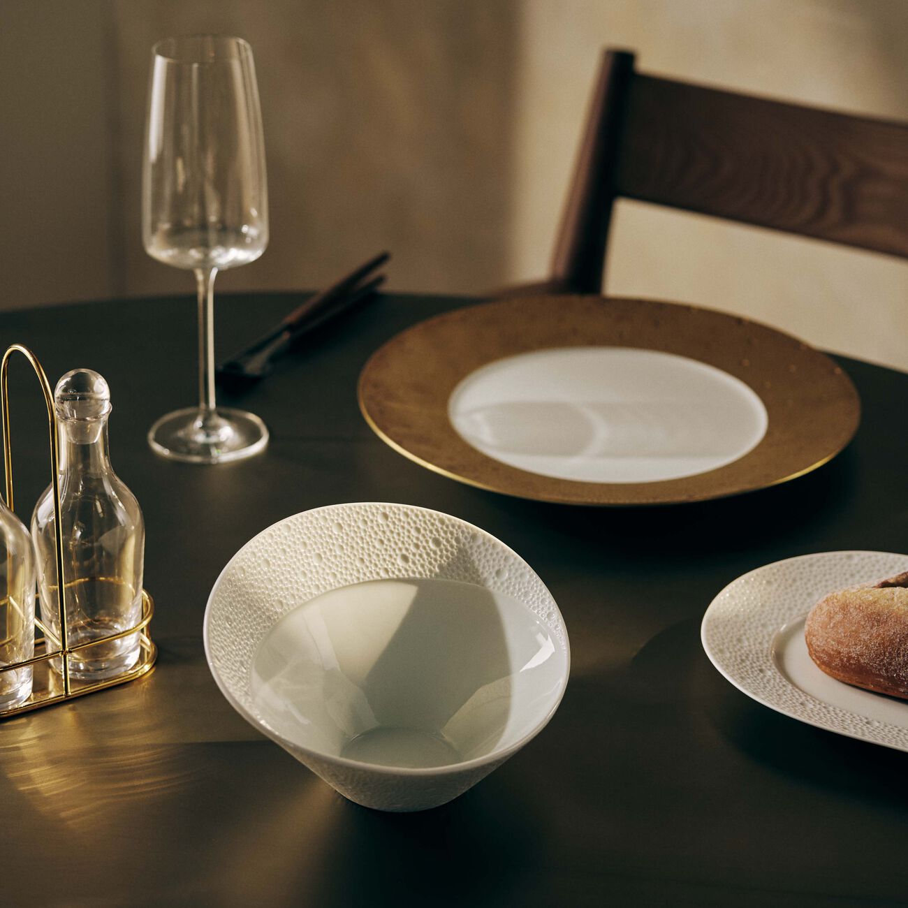 Ecume Salad Bowl White bernardaud ecume salad bowl white