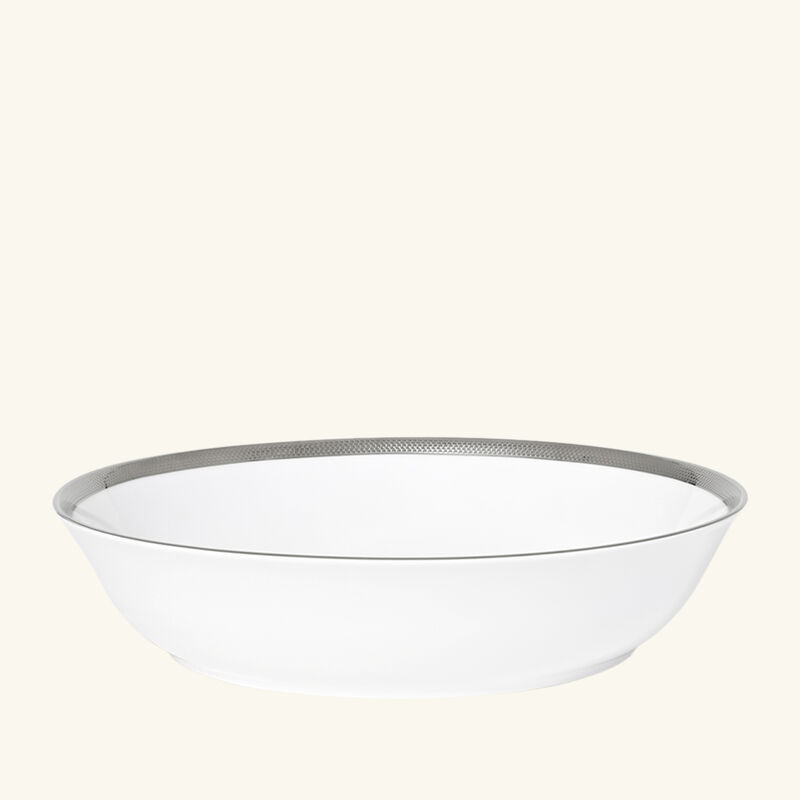 Maille Platine Serving Bowl White 24cm bernardaud maille platine serving bowl white 24cm