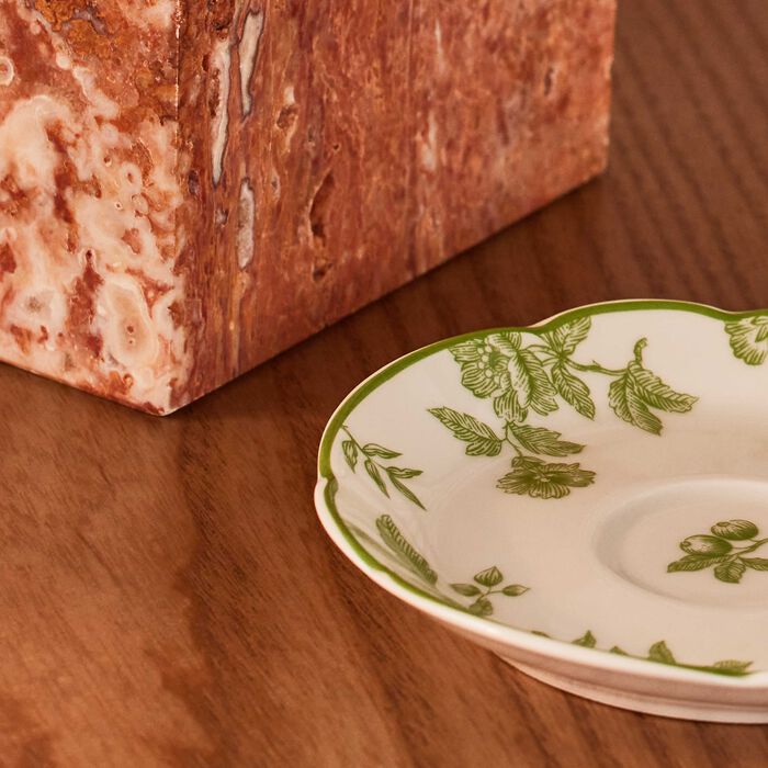 طقم ألبيرتين من فنجانين للقهوة مع صحنيهما باللون الأخضر برناردو طقم ألبيرتين من فنجانين للقهوة مع صحنيهما باللون الأخضر