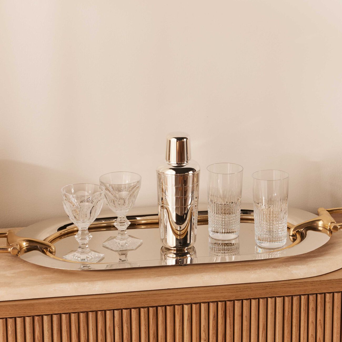 baccarat nancy drinking glass clear set of 2