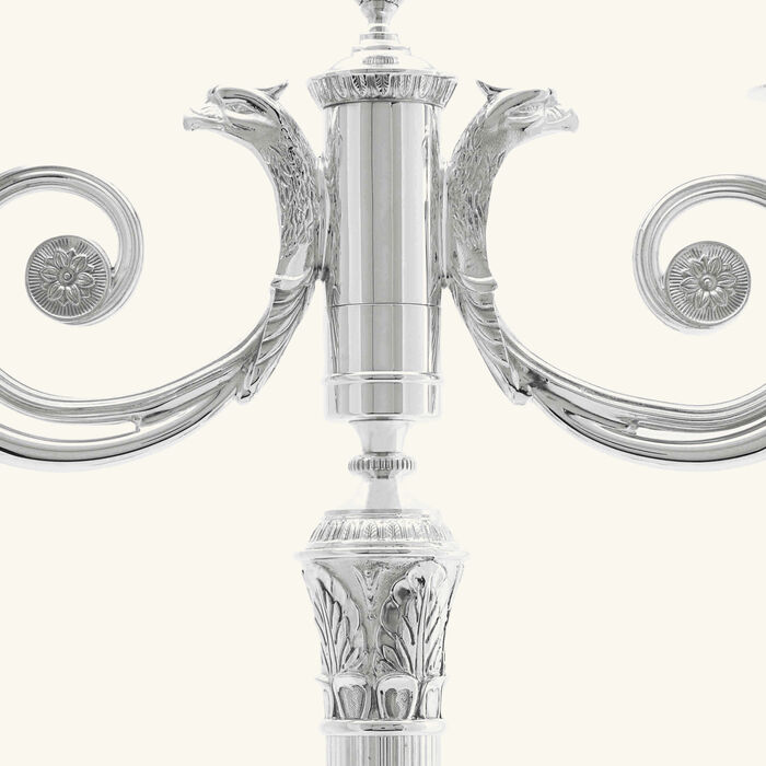 christofle malmaison two light candelabra silver plated