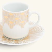 Tamrah by Razan Alazzouni Luna Coffee Cup & Saucer Gold Set of 2 silsal tamrah by razan alazzouni luna coffee cup saucer gold set of 2