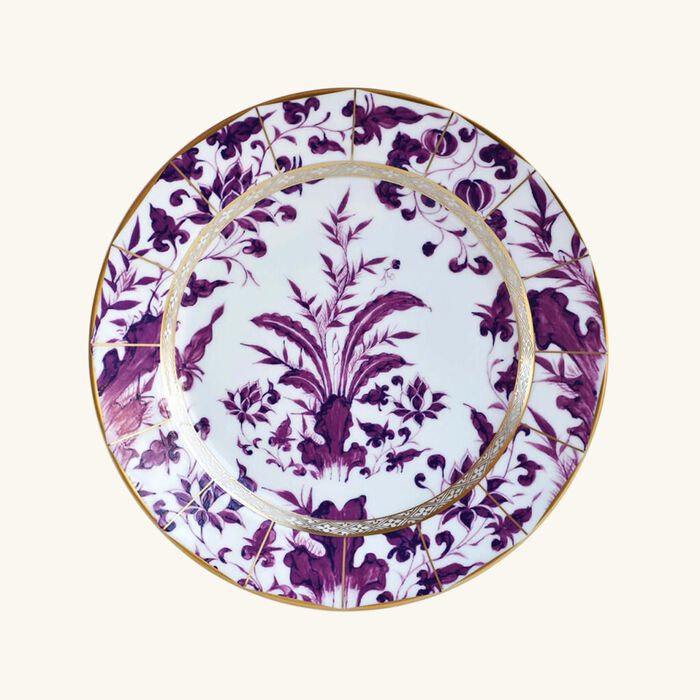 bernardaud prunus salad plate round purple 21cm