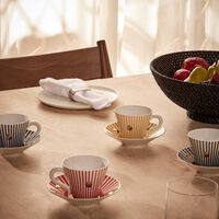 bernardaud delphos tea cup saucer pattern set of 4