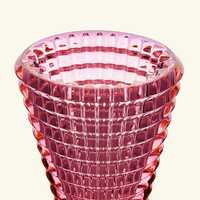 baccarat eye vase round small pink