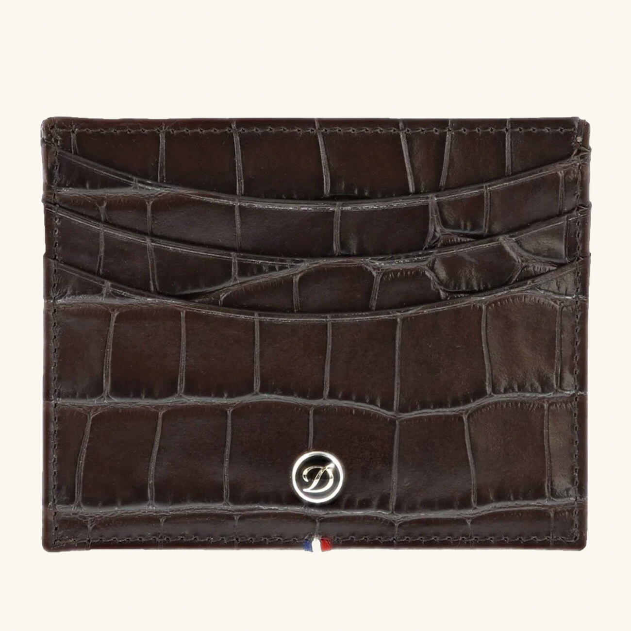 Line D Leather Wallet Brown st dupont line d leather wallet brown