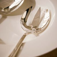 christofle albi salad serving set silver plated with gift box