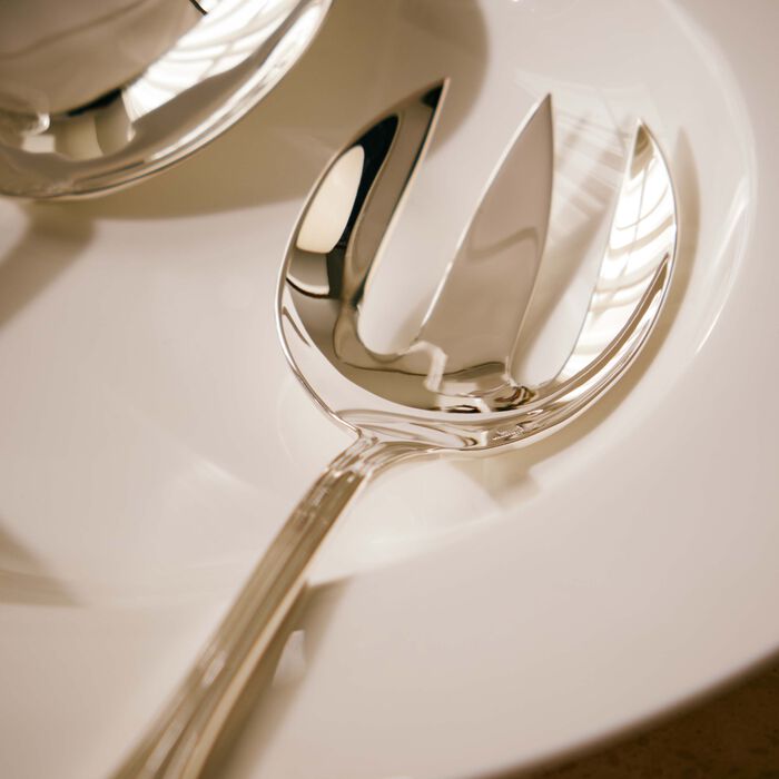 christofle albi salad serving set silver plated with gift box