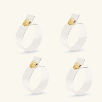 Medusa Napkin Ring Silver Plated Set Of 4 versace medusa napkin ring silver plated set of 4