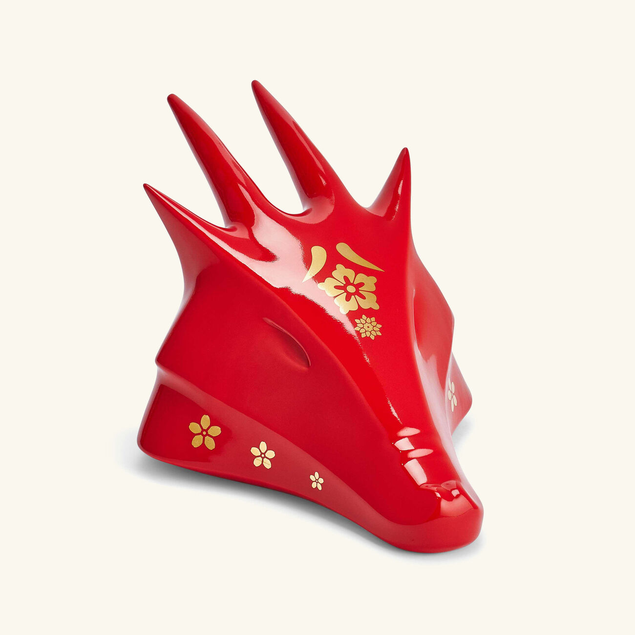 lladro the dragon sculpture small red