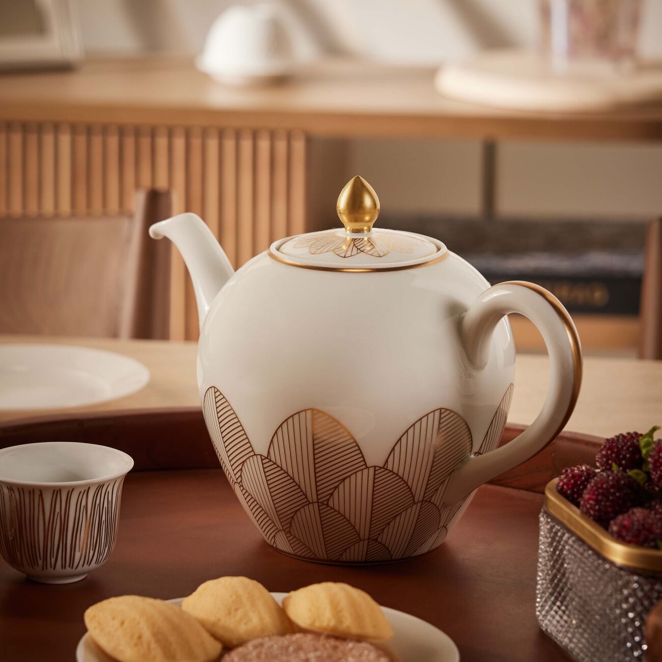 christofle malmaison imp riale teapot gold