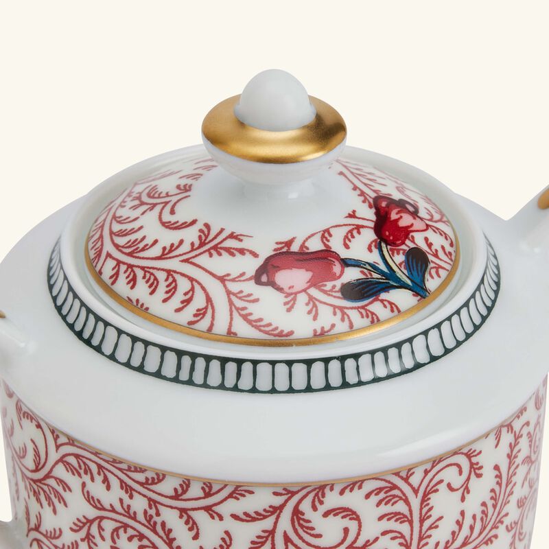 bernardaud braquenie sugar bowl red