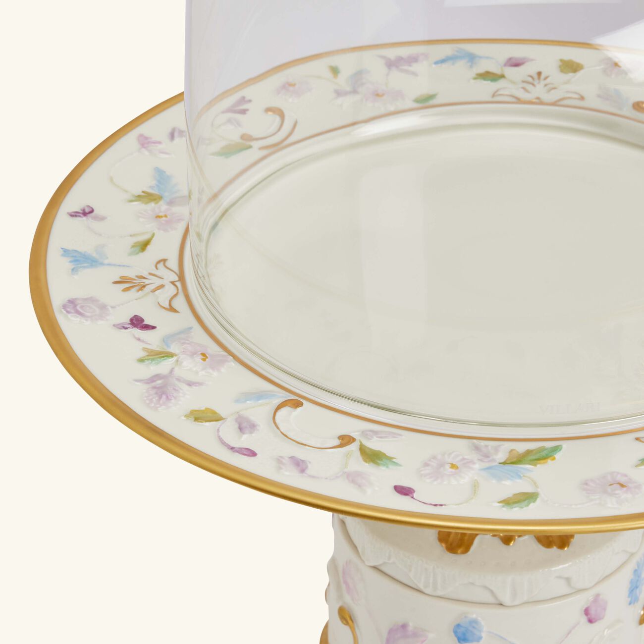 Taormina Cake Stand With Cloche White villari taormina cake stand with cloche white