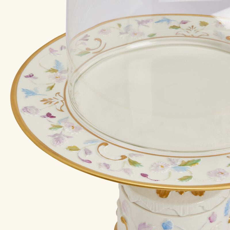 Taormina Cake Stand With Cloche White villari taormina cake stand with cloche white