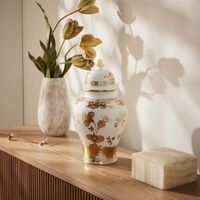 ginori 1735 oriente italiano potchie vase with cover large gold