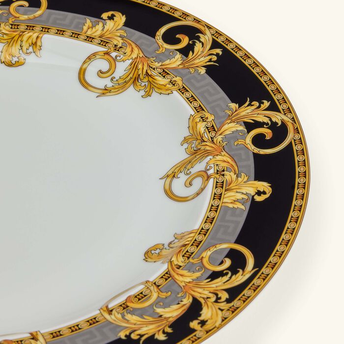 versace prestige gala dinner plate round black 27cm